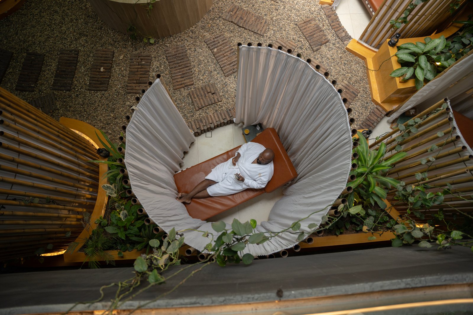 Relaxation pods at Aurora Spa